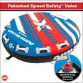 thumbnail image 5 of Airhead Hydro X 3 Person Towable Tube for Boating, Blue, White, & Red, 70" Deflated Size, Max Capacity 510 lbs., 5 of 12