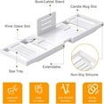 thumbnail image 5 of Bathtub Tray Caddy,Premium Bamboo Expandable Bath Tub Trays Table, Foldable Bathroom Accessories,Great House Warming, Anniversary and Birthday Gifts, 5 of 7