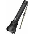 thumbnail image 1 of LED Flashlight, 90000 Lumens XHP70 Ultra Powerful Adjustable Zoomable Waterproof Torch Flashlight, USB Rechargeable Flashlight, Contains 218650 high capacity rechargeable batteries, 1 of 1