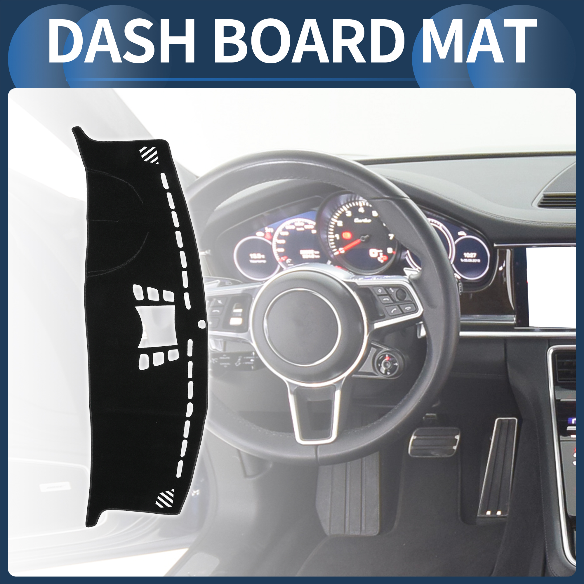 Unique Bargains Dash Cover Non-Slip Dashboard Carpet Mat for Porsche Panamera 2010-2016