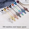thumbnail image 4 of EQWLJWE Music Note Design Spoons 304 Stainless Steel Creative Cute Teaspoons for Coffee Tea Dessert Drink Mixing Milkshake Spoon Tableware, 4 of 4