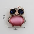 thumbnail image 3 of Brooch Pin Stylish Fashion Dual-Purpose Rhinestone Owl Shape Pendant Necklace Lapel Pin Animal Brooch with Chain, 3 of 10