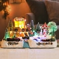 thumbnail image 4 of Christmas Village House, Animated Amusement Park with Rotating Carousel,Popcorn Wagon and Swing Battery Operated Musical Christmas Collectible Buildings for Home Table Holiday Display, 4 of 6