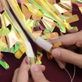 thumbnail image 2 of OULII 1Pack Multicolored Snowflakes Snow Fan Shape Wall Ceiling Decoration For Home Party Hotel Restaurant, 2 of 7