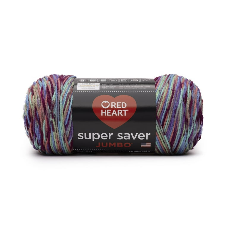 Red Heart® Super Saver® #4 Medium Acrylic Yarn, Macaw 5oz/142g, 236 Yards  (9 Pack) - Walmart.com