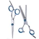 thumbnail image 4 of Kit de tijeras de corte de pelo, 11 Uds., cepillo con Clip, peine, tijeras de peluquería de acero inoxidable, juego para barbería, azul, 4 of 10