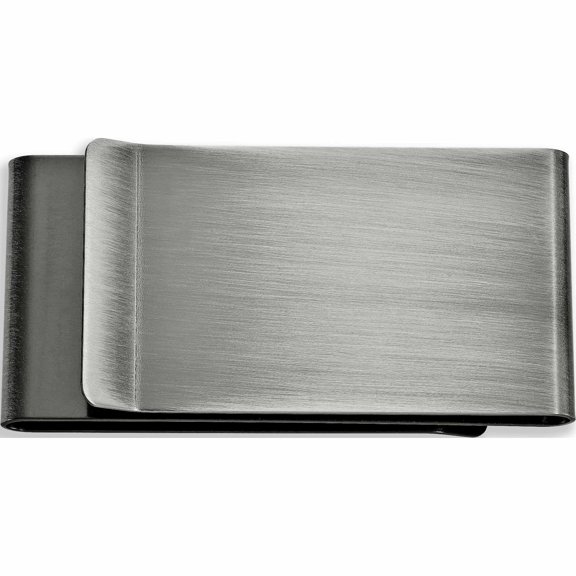Fashion Gun Metal Finish Double-Sided Money Clip (3.5 X 2.25) Made In China -Jewelry By Sweet Pea
