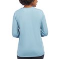 thumbnail image 2 of Danskin Women's Ultimate Rib Long Sleeve Tee, Smoke Blue Small, 2 of 3