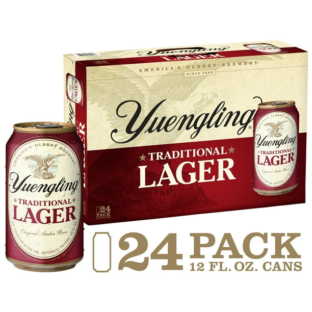 Yuengling Lager Beer, 24 Pack Beer, 12 fl oz Cans, 4.5 ABV