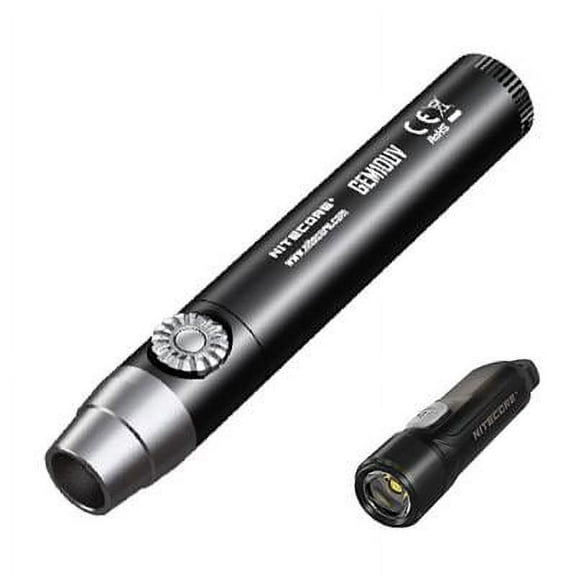 Combo: Nitecore GEM10UV Flashlight -3W 365nm UV-A LED w/Tiki Mini LE Keychain Light