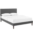 thumbnail image 2 of Modway Macie Full Fabric Platform Bed with Squared Tapered Legs in Gray, 2 of 5