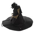 thumbnail image 2 of Sombrero de mago de bruja para fotografiar desfile de apariencia Sombrero de bruja para uso de cosplay (negro), 2 of 6