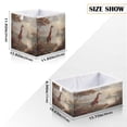 thumbnail image 4 of Foldable Fabric Storage Bin Home Cubes Clothing Organizer Bins Large Collapsible Box Basket for Home Organizer Oil Painting Of Giraffe, 4 of 7