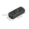 thumbnail image 2 of Interruptor de cordón en línea Uxcell AC 250V 6A On-Off Nylon Negro para lámpara de escritorio, 2 of 5