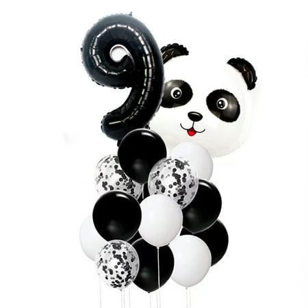 9th Birthday Party Decorations, Boy Girl Birthday Balloons, Panda Balloon (Number 9)
