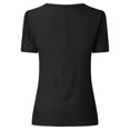 thumbnail image 5 of womens Tops for $5 Tops For Women Casual Spring Summer Large Size Women Lace Solid Splicing Short Sleeve Slim Blouse V-Neck Tops Shirt, 5 of 8