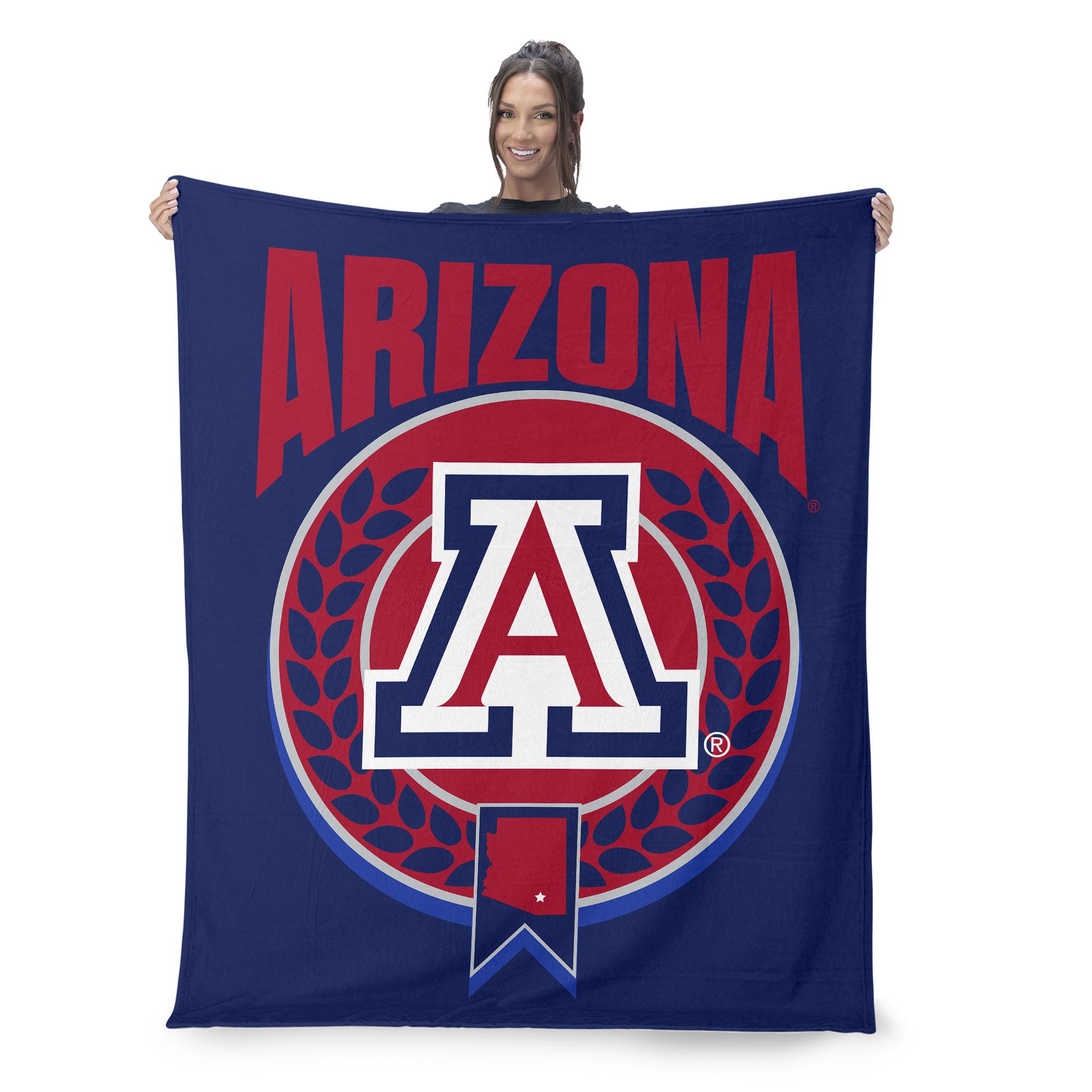 Arizona NCAA Apex Silk Touch Sherpa Throw 50x60 inches