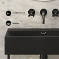 thumbnail image 4 of Claire 24" Rectangle Matte Black Zero Hole Console Sink with Matte Black Legs, 4 of 7