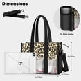 thumbnail image 5 of Teacher Tote Bag,Leopard Print and Baseballs Pattern Teacher Utility Tote Bag,Large Work Tote Bags for Women with Multiple Pockets,Top Zipper Closure,13.8x10.6x6.7 Inch, 5 of 5