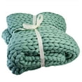 thumbnail image 7 of Donna Sharp Aqua Chunky Knit Woven Throw Blanket, 7 of 7