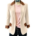 thumbnail image 2 of Ynynloco Women's Corduroy Blazers Jackets Dressy Casual Long Sleeve Lapel Fall Winter Professional Work Business Outerwear, 2 of 9