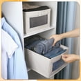 thumbnail image 6 of Hengguang 4 Pack Linen Storage Bins, Pantry Organizers & Storage Containers, Linen Containers with Handle for Kitchen, Freezer, Cabinet, Closet, Bathroom Under Sink Storage, 6 of 8
