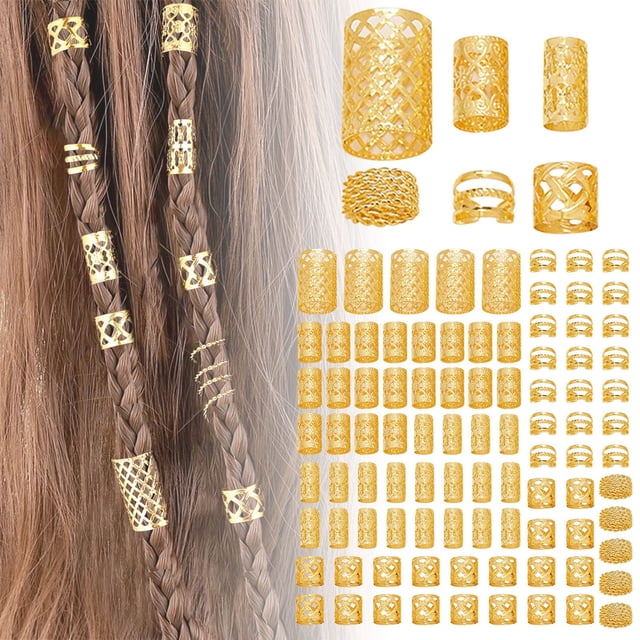 BKER 90 Pcs Accessoires de Perruques Dreadlocks Extensions de Cheveux Creuses en Maille