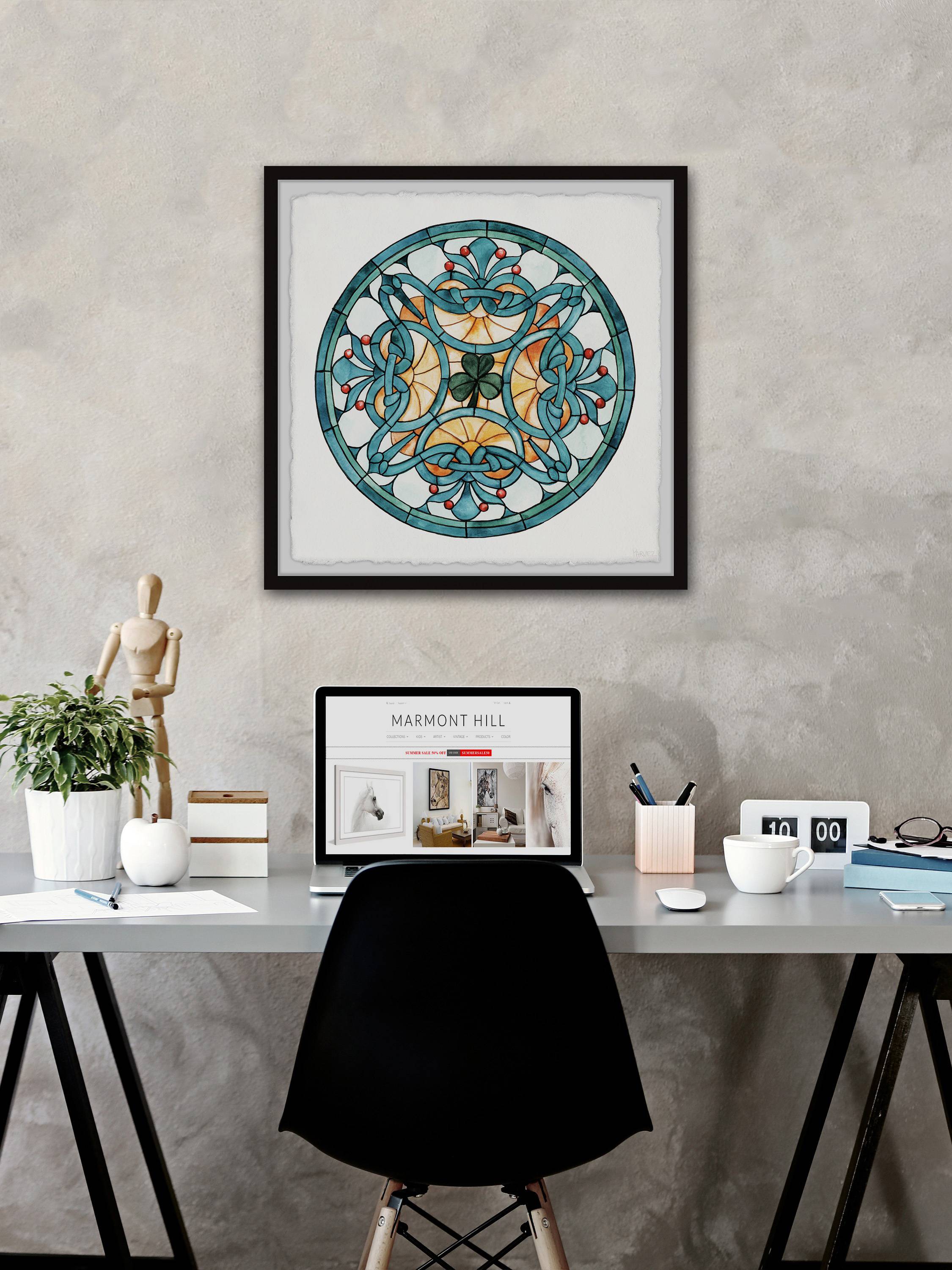Parvez Taj Center Clover Leaf Framed Wall Art