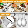 thumbnail image 4 of GoXteam Stainless Steel Silver Spoon Rest for Kitchen Counter, Spoon Holder for Stove Top, Spatula Rest, Silver Cooking Utensil, Gold Kitchen Accessories (Silver 2PCS), 4 of 7