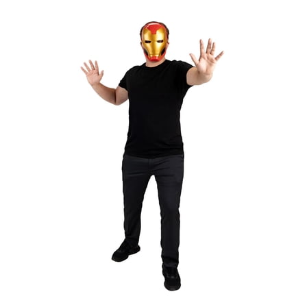 Jazwares Marvel Men's Iron Man Plastic Half Mask Halloween Classic Costume Mask - Red One Size