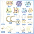 thumbnail image 2 of 1 Box DIY 8 Sets Sun Catchers Kit Moon Suncatchers Gold Star Crescent Hanging Suncatcher with Rainbow Maker for Windows Indoor Outdoor Home Garden Party Wedding Decor Gifts colorful, 2 of 5