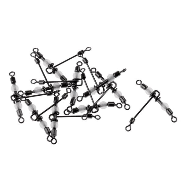 10 Piezas Accesorios de Pesca Sharpla Eslabón Giratorio 3 Vías