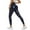 Navy, variant on UJNDER Women's Leather Leggings High Waisted Stretch Pleather Pants Fashion Fit Black M