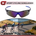 thumbnail image 3 of Gafas de montar Unique Bargains 1 juego PC Tri-acetel celulosa gafas de sol para motocross, ATV, lente azul plateado, marco azul negro, 3 of 7