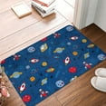 thumbnail image 4 of Rateoe Space Pattern Flannel Door Mat Indoor Outdoor Entrance, Waterproof All-Weather Doormat,Fade Resistant, Low Profile Entryway Mat 16x24in, 4 of 7