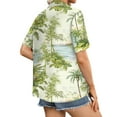thumbnail image 5 of DENGDENG Light Green Womens Hawaiian Shirts Summer Floral Tropical Print Hawaii T-Shirts Fashion Short Sleeve Beach Button Down Shirts Loose Fit Tunic Tops Light Green S, 5 of 5