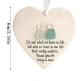 thumbnail image 6 of Heart-Shaped Sea Glass Friendship Decor - Handmade Keepsake Ornament, Christmas Tree Hanging Decoration for Friends, Sisters & Loved Ones (Comes with Box), 6 of 7