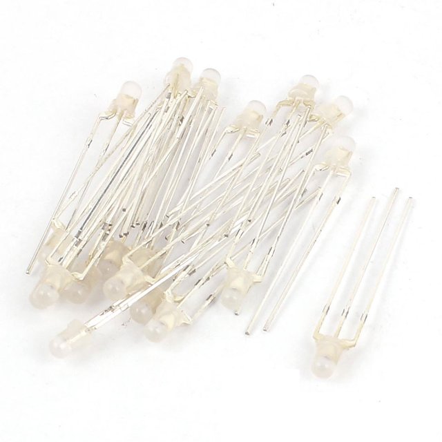 Unique Bargains 20pcs 3mm Head Green Red Bi-Color Light DIP Common Cathode Emitting Diode
