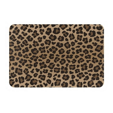 Funny Leopard Animal Print Door Mat Outside/Indoor Entrance Floor Mats Non-Slip Rug Pad Bath Carpets Doormat 16 X 24 inches