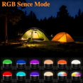 thumbnail image 3 of 1000LM Camping Lantern Rechargeable, 11 Light Modes with RGB Color Changing Camping Lights, Portable Tent Light with Magnetic Base, Waterproof Emergency Hanging Light for Hurricane, Home, Camping, 3 of 6
