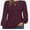 wine red, variant on Womens Long Sleeve Tops Dressy Casual Shirts Pleated Crewneck Basic Blouses Fall Trendy Outfits