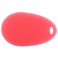 thumbnail image 1 of Cepillo de limpieza para lavar platos de silicona suave, herramienta de lavado para el hogar y la cocina (rojo), 1 of 2