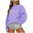 thumbnail image 1 of 2023 Chandail en Molleton de Mode pour Femmes 50 % de Rabais Liquidation Mode Décontractée Manches Longues Col Rond Imprimé Chandail en Molleton Dames Hauts Blouse, 1 of 6