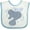 White and Blue, variant on Inktastic Cute Manatees with Bubbles Boys or Girls Baby Bib