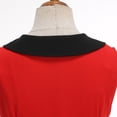 thumbnail image 3 of Kvture Women Retro Vintage Cocktail Party Swing Dress Sleeveless Prom Gowns Casual A-Line Work Dresses with Belt Red, 3 of 8