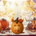 thumbnail image 6 of Cute Farm Animal Pumpkin Figurines Thanksgiving Decor, Resin Animal Statue Autumn Fall Harvest Home Centerpiece Displays (Horse), 6 of 7