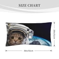 thumbnail image 3 of Disketp Cat Astronaut Pillowcase, Queen Size Pillow Cases for Bedroom,Office,Sofa, Pillow Cover with Envelope Closure - 20x36in, 3 of 7