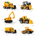 thumbnail image 4 of Coolplay 6PCS Mini Alloy Truck Forklift Bulldozer Excavator Die-Cast Vehicle Toy Set for 3 4 5 6 7 Year Old Boy Kids, 4 of 7