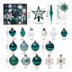 thumbnail image 2 of Juego de adornos colgantes para árbol de Navidad, 58 Uds., bolas de Navidad irrompibles coloridas, colgante de estrellas, 2 of 5