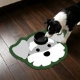 thumbnail image 6 of Dog Head Shaped Pet Feeding Mat 23.6inX15.7in Waterproof Non-Slip Cat Bowl Mat for Small Pets, Gray, 6 of 6